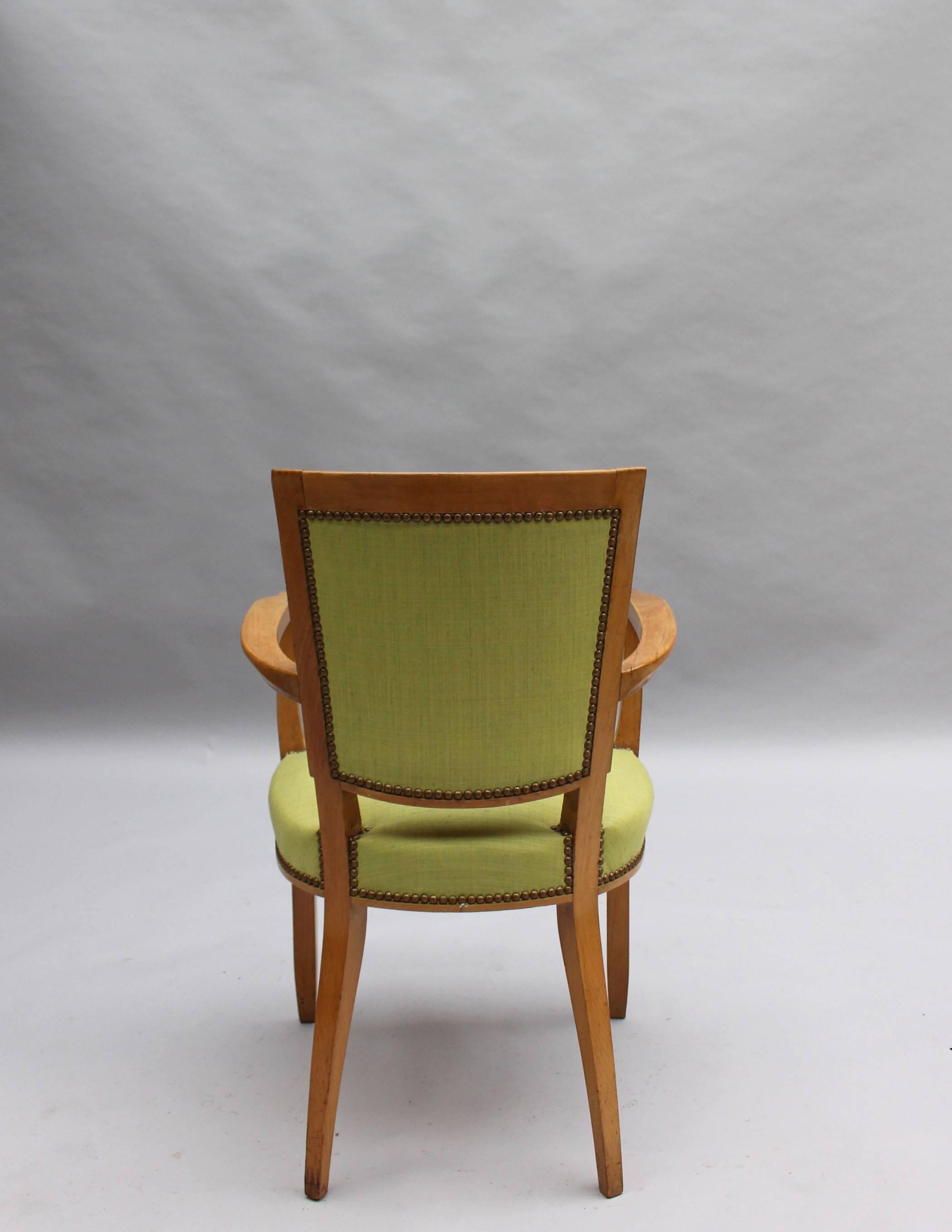 Coppia di raffinate poltrone francesi Art Déco di Jules Leleu in vendita 1