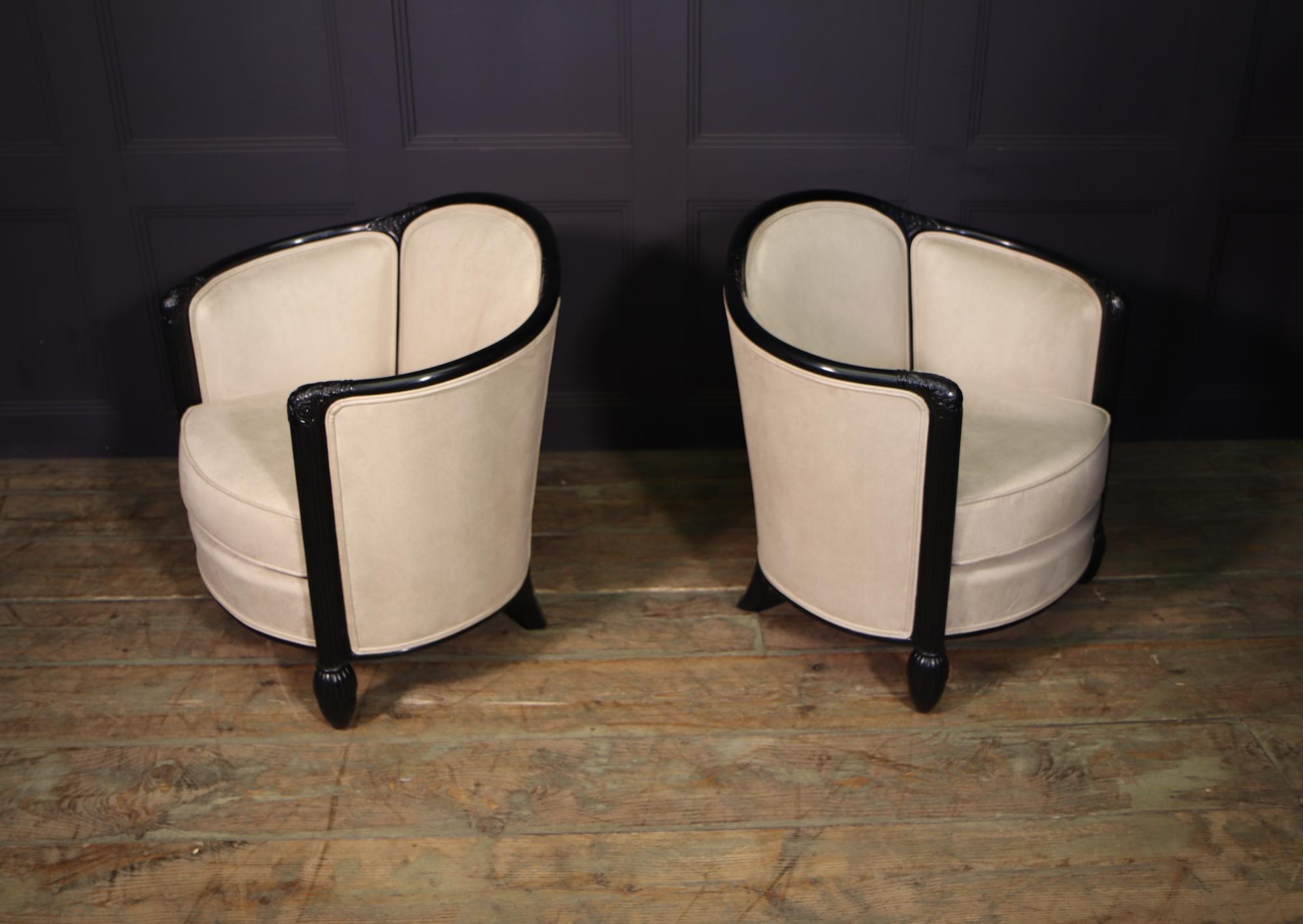 Pair of French Art Deco Chairs, c1920 2