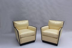 Pair of Fine French Art Deco Club Chairs by Dominique