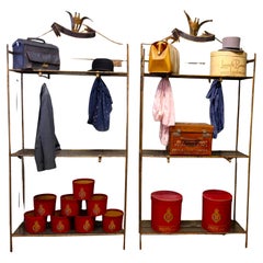 A Pair of French Art Deco Outfitter’s Shop Display Shelf Units