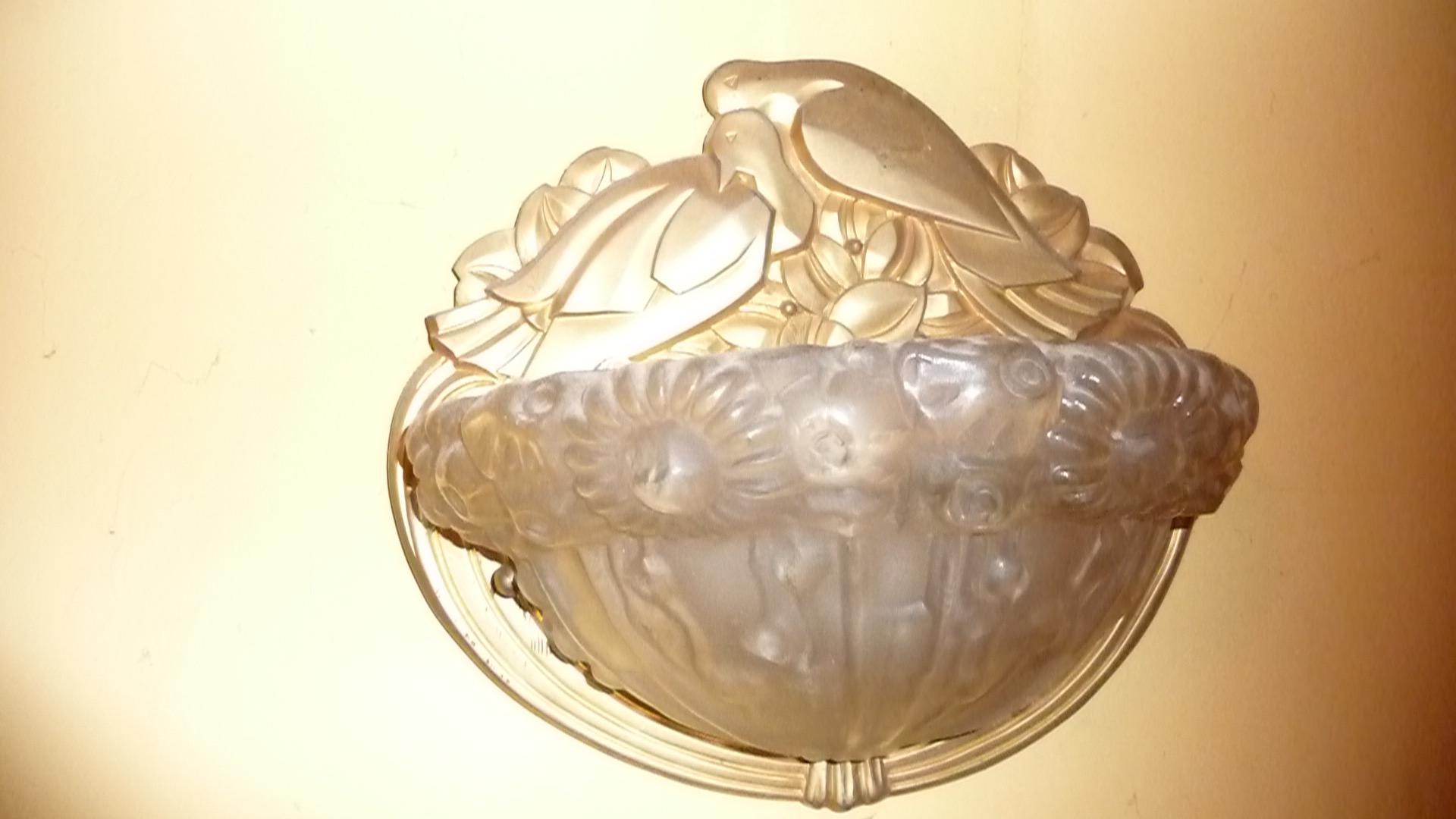 Coppia di applique francesi Art Déco di Genet & Michon, Parigi in vendita 9