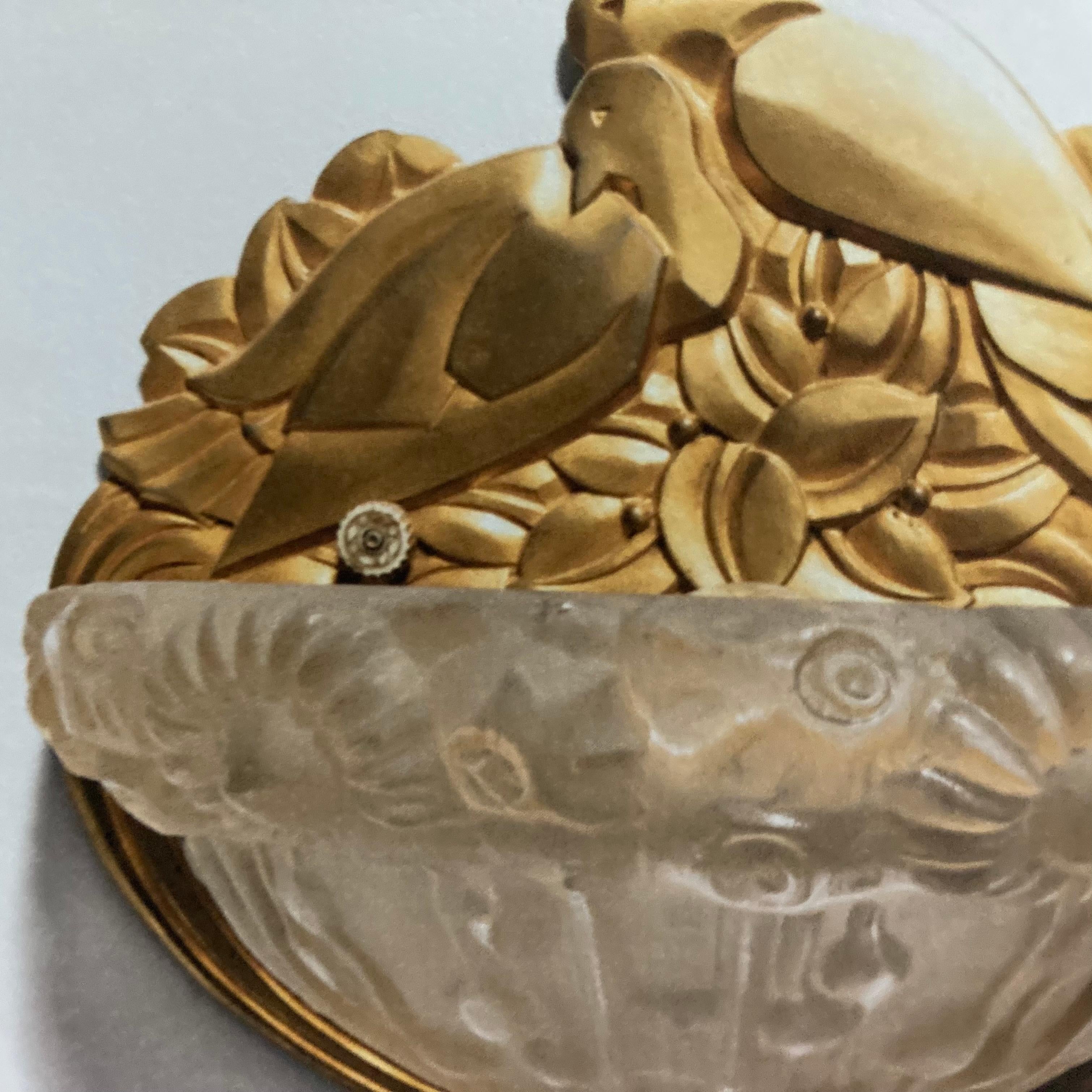 Inizio XX secolo Coppia di applique francesi Art Déco di Genet & Michon, Parigi in vendita