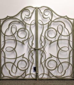 A French Art Deco Wrought Iron Doors, Gates or screen