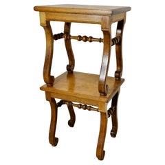 Antique A Pair of French Arts and Crafts Oak Stools, Occasional Tables