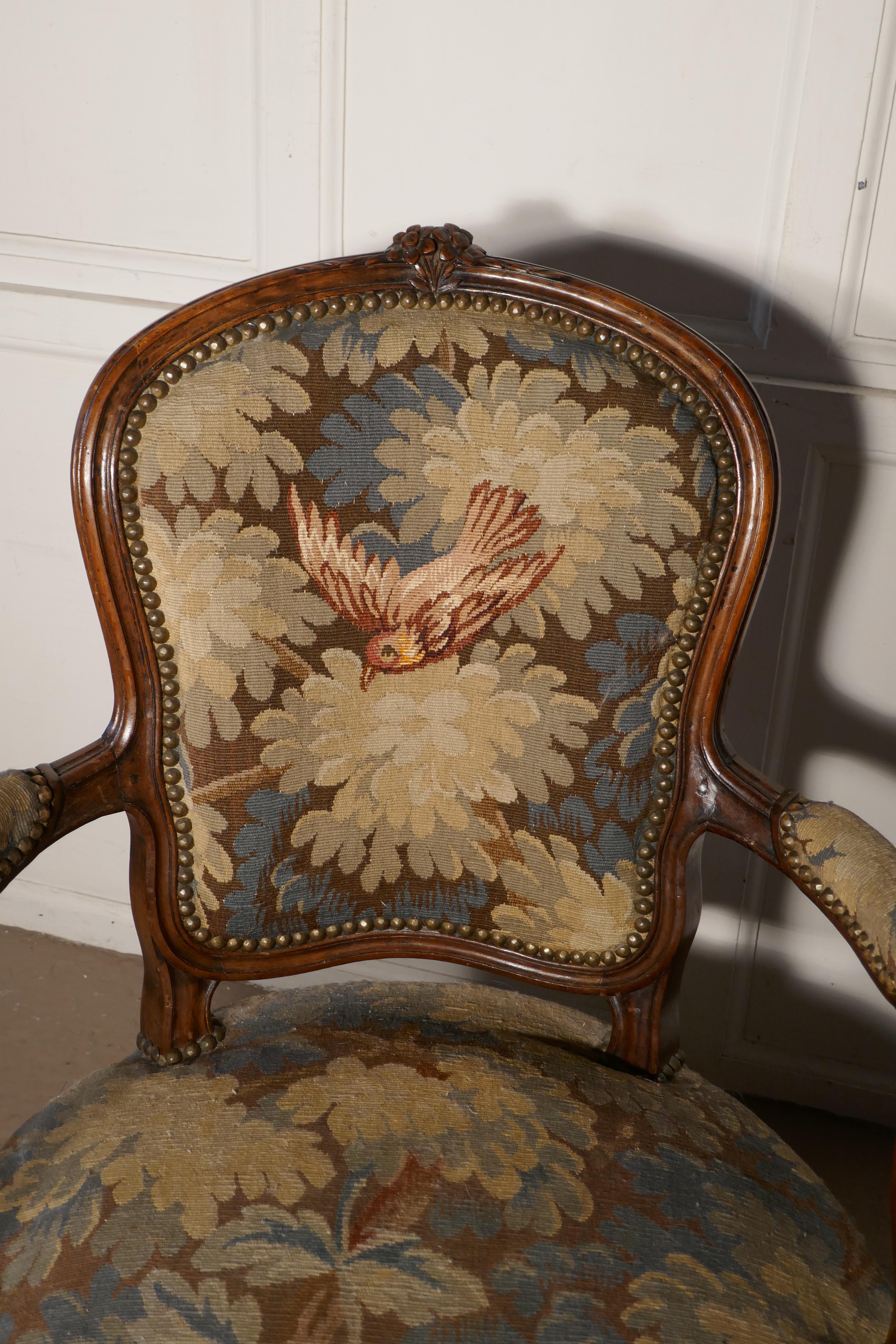 A pair of French Arts & Crafts salon library chairs 

These beautiful chairs come with their original individual handwoven linen upholstery, they date back to circa 1880, and showing only slight signs of wear
The fabric has beautifully muted
