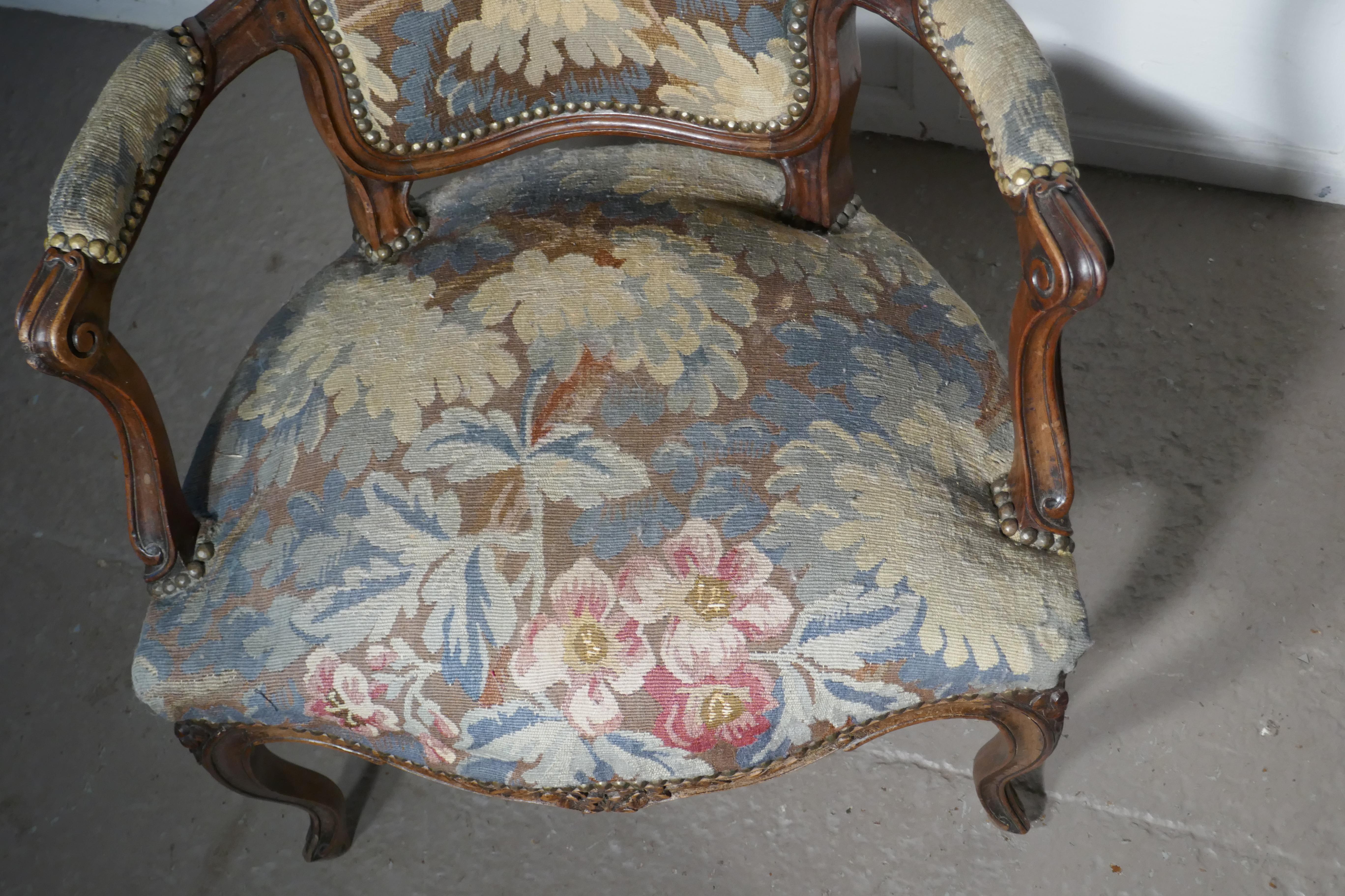 19th Century Pair of French Arts & Crafts Salon Library Chairs