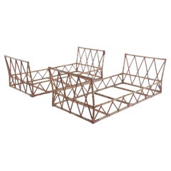 a Pair of French Bamboo Daybeds