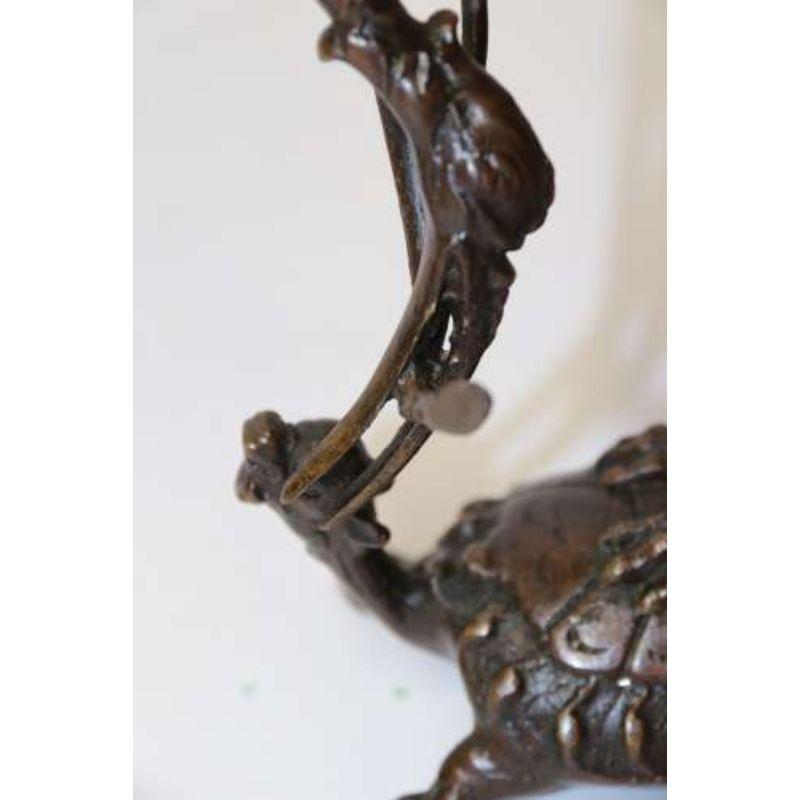 Pair of French Bronze Candlesticks in the Form of Storks, circa 1900 10
