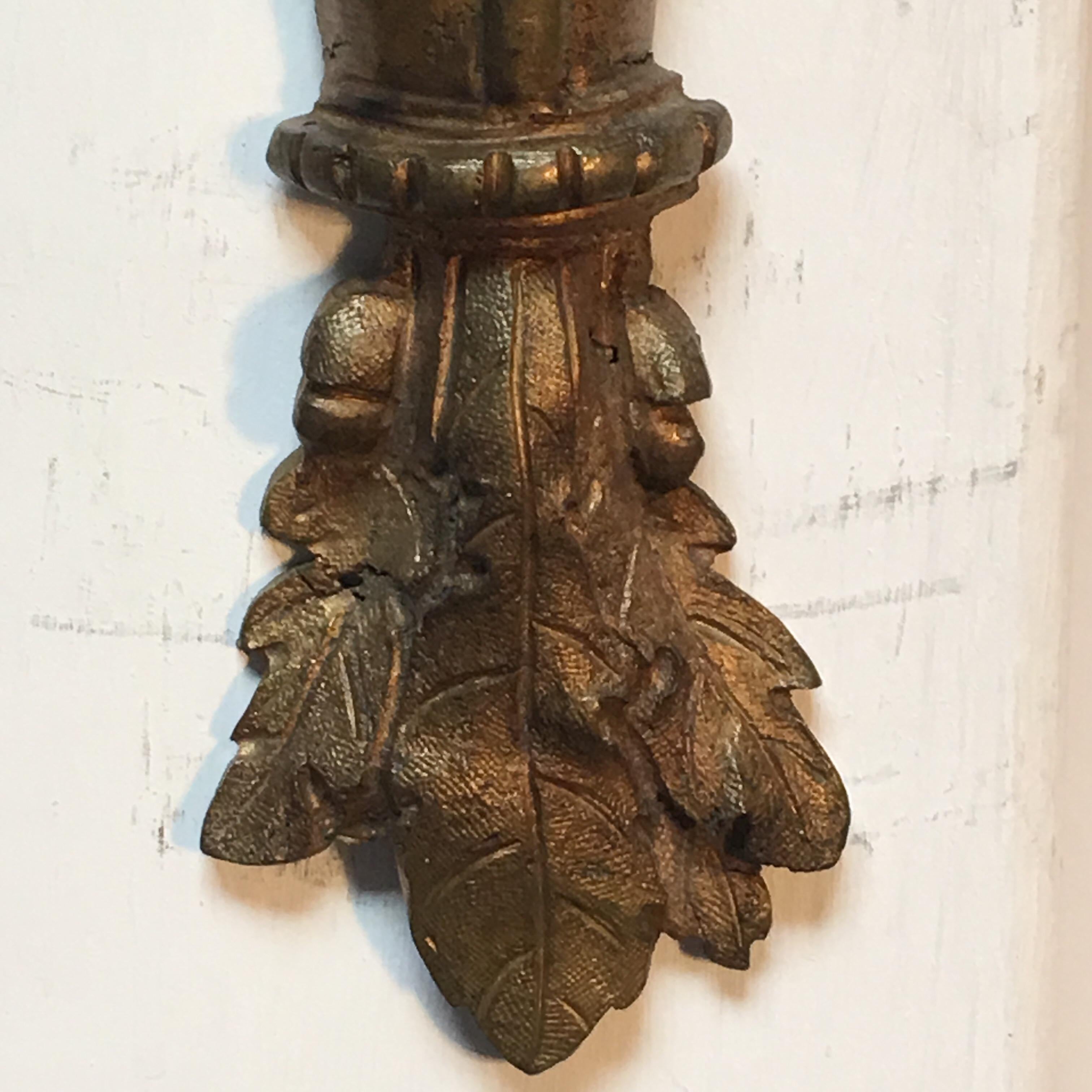 Pair of French Bronze Louis XVI Style Wall Sconces For Sale 1