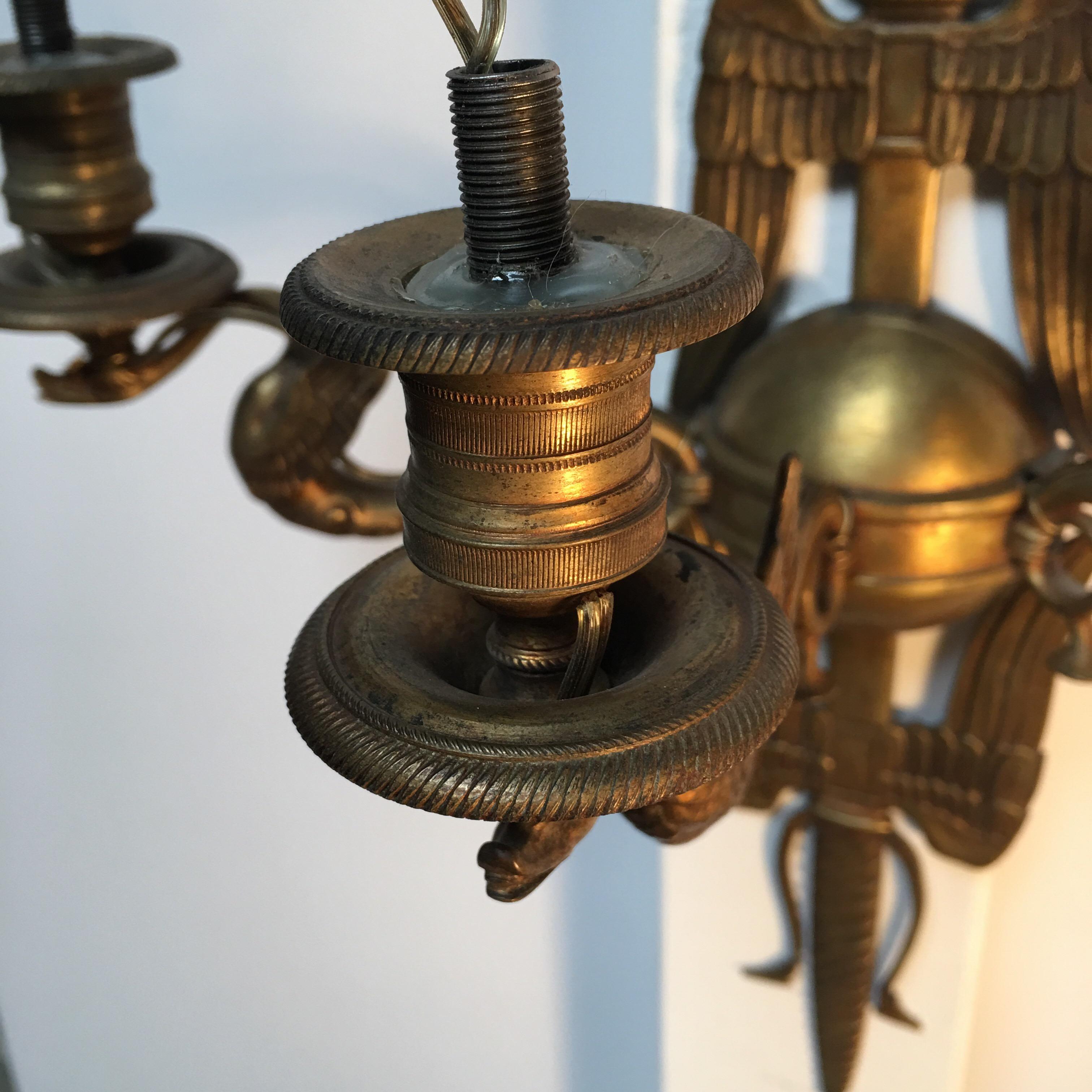 Pair of French Bronze Neoclassical Style Sconces For Sale 5