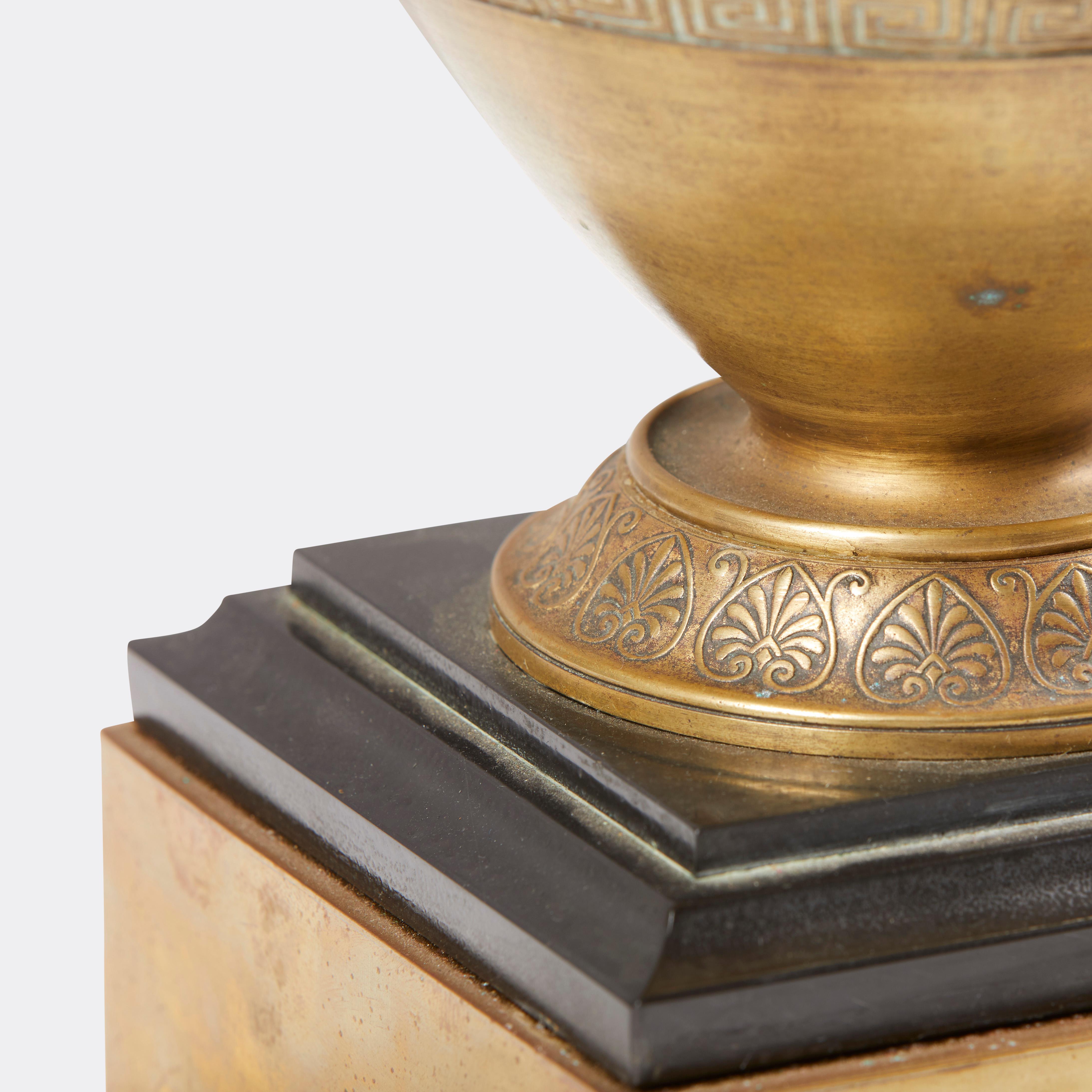 19th Century Pair of French Bronze Urns