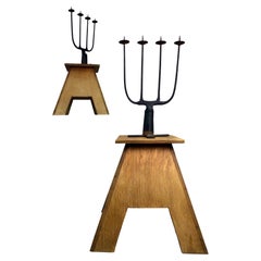 Coppia di portacandele francesi Brustalist, 1950