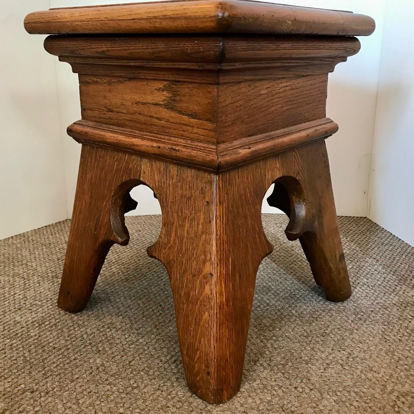A Pair of French Canadian Oak Stools For Sale 1