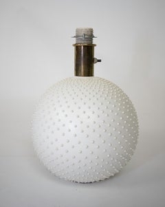 Pair of French Ceramic Hobnail Surface Table Lamps