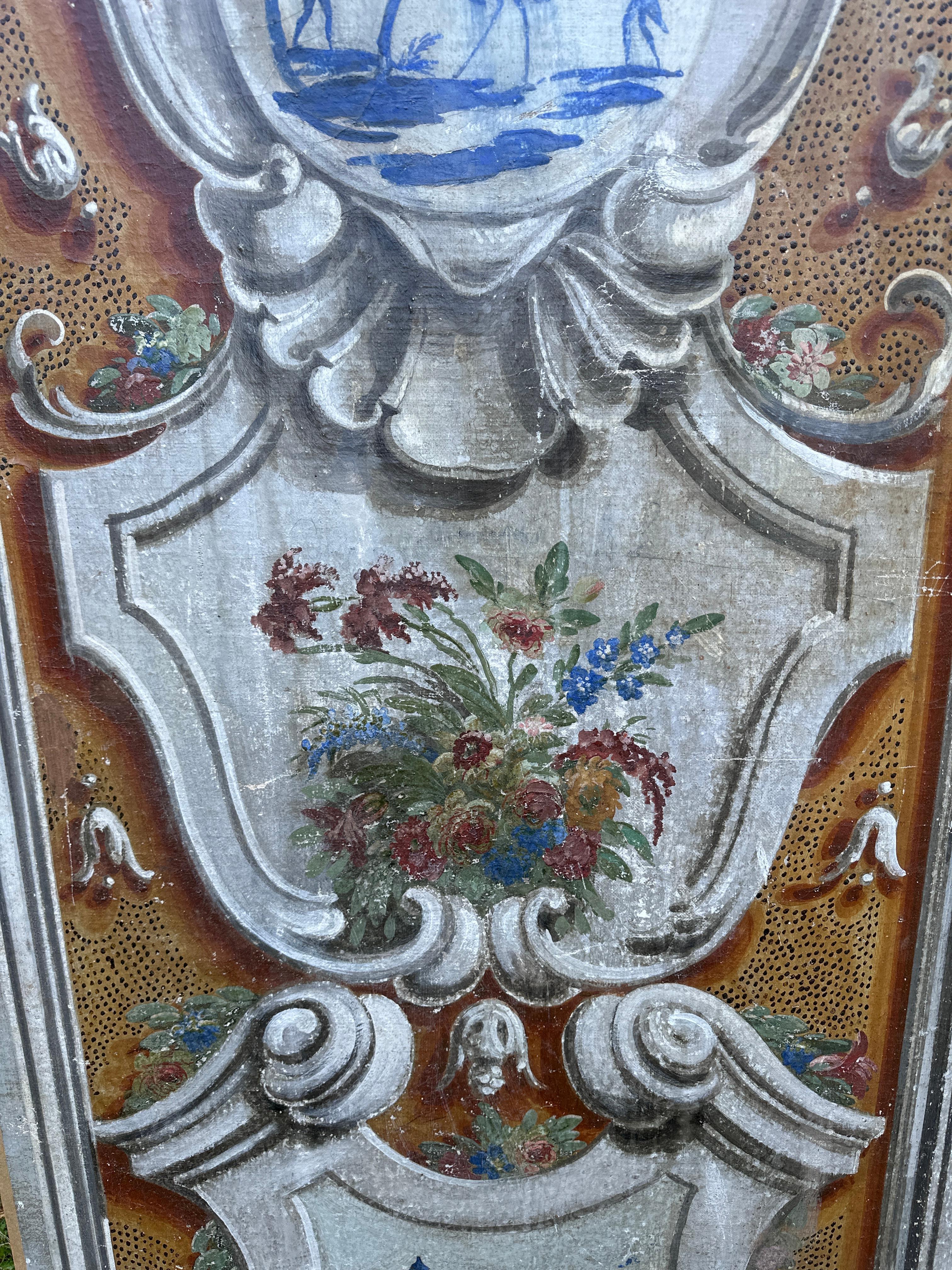 Late 19th Century A pair of French château panels