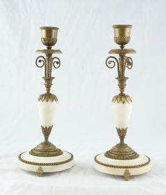 Pair of French Directoire Candlesticks Made in the 1790s