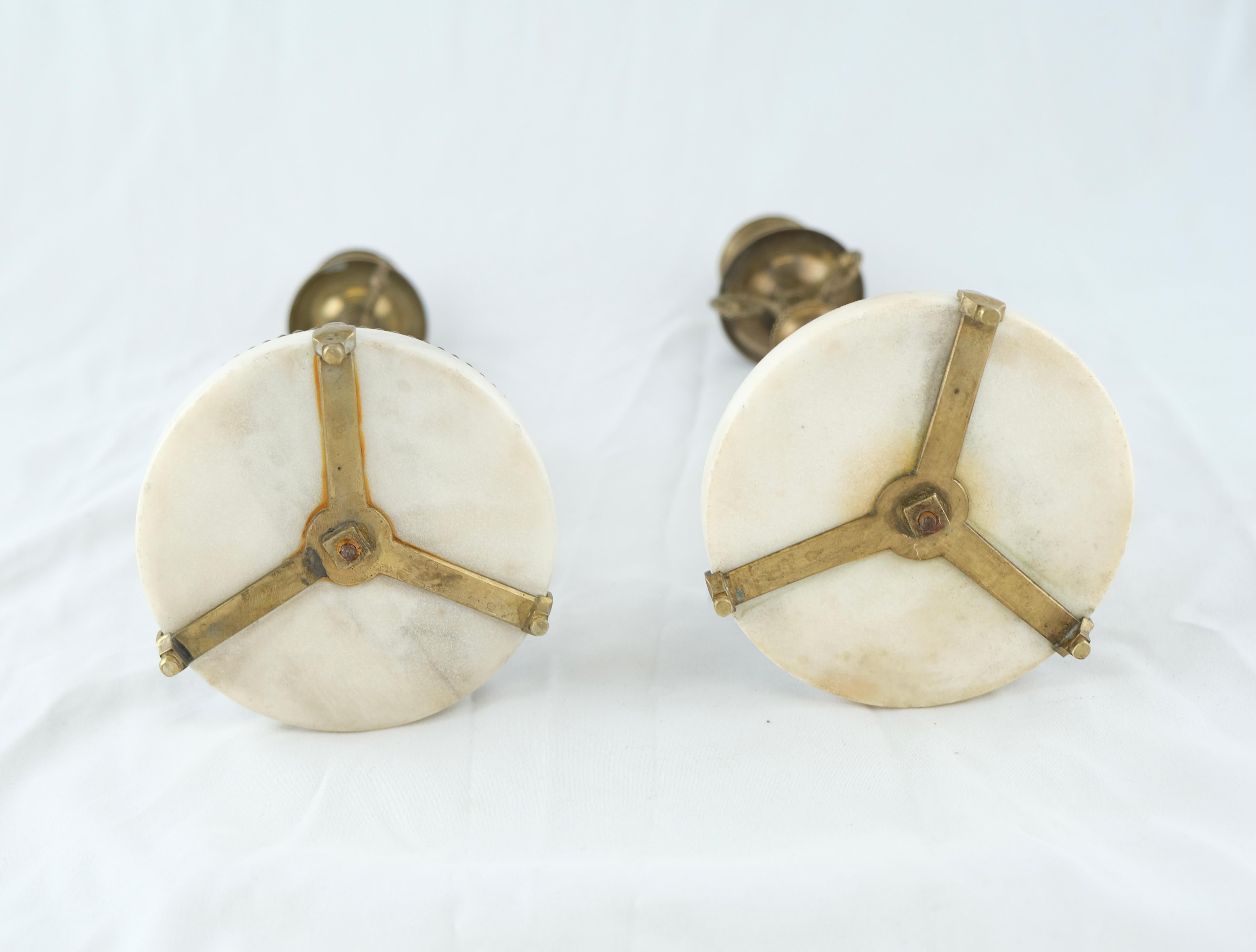Pair of French Directoire Candlesticks Made in the 1790s For Sale 3