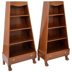 Pair of French Egyptian Revival Bookcases