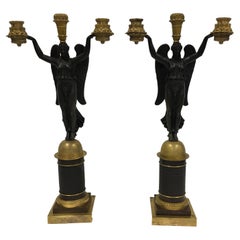 Pair of French Empire Period Candelabra Attributed to: Thomire