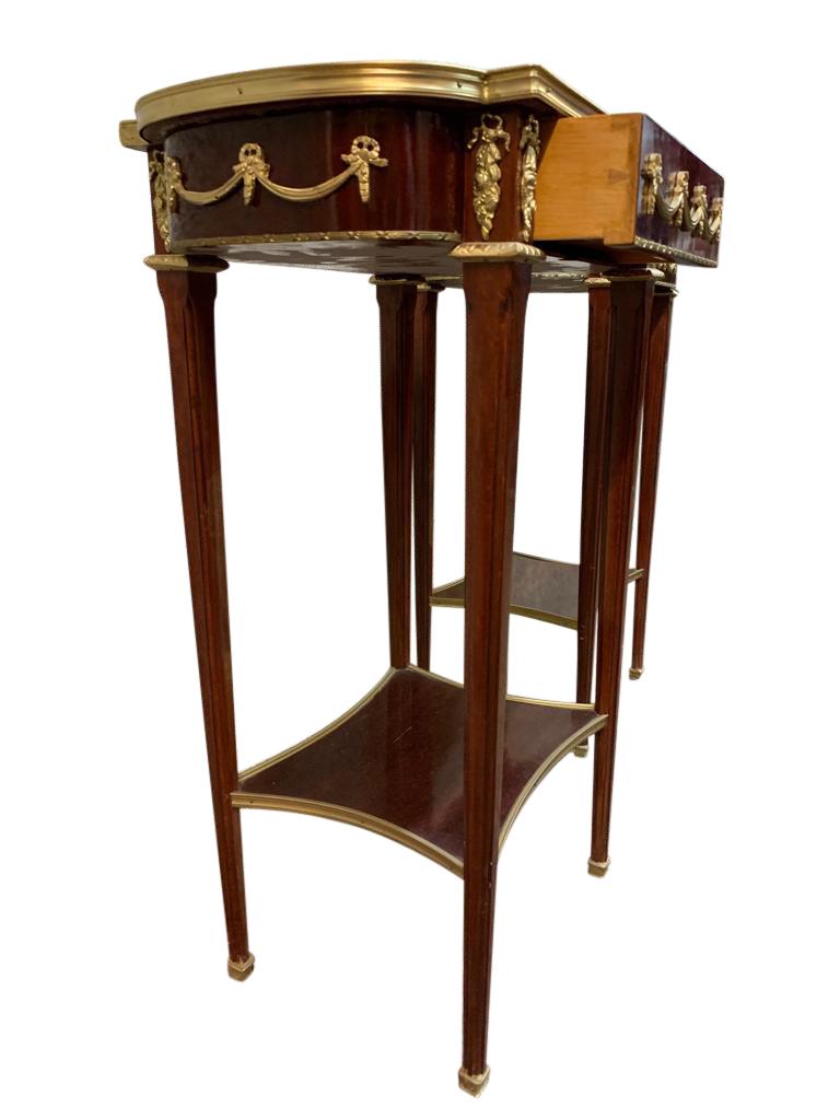 Wood Pair of French Empire Side Tables, 20th Century