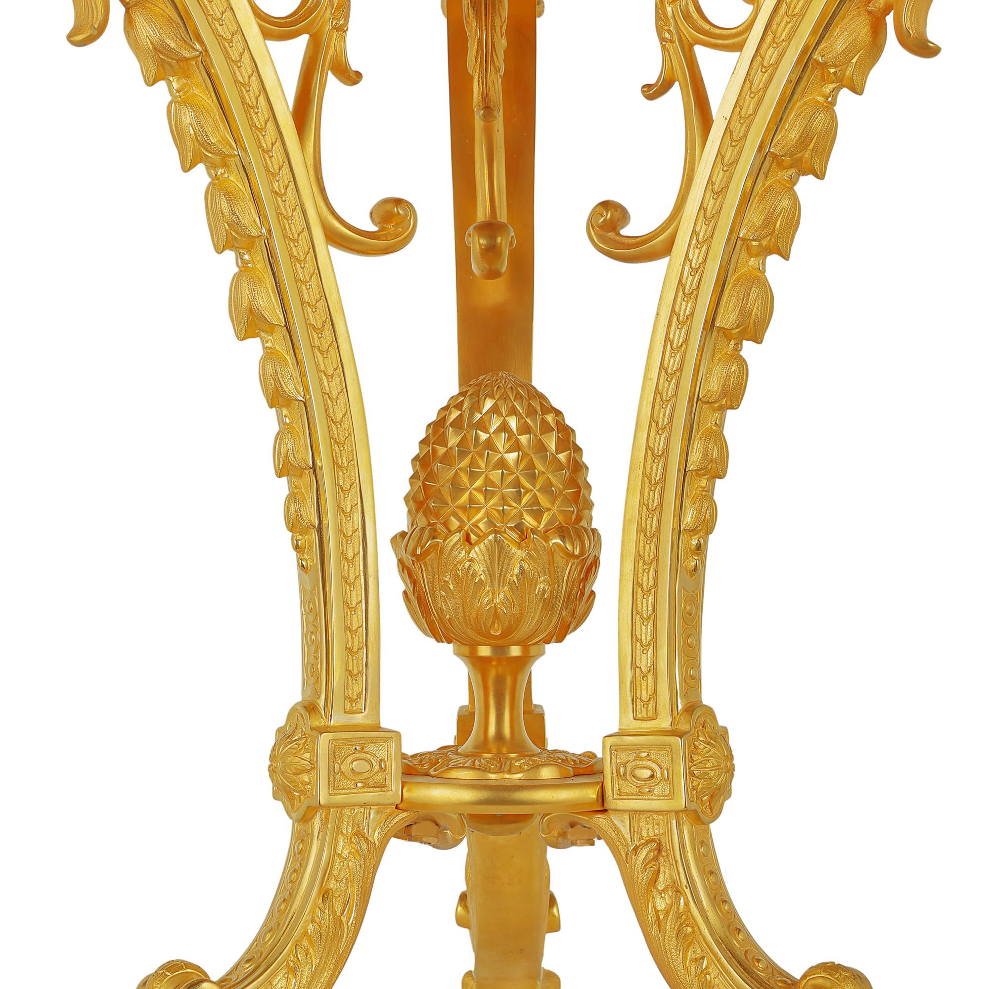 Pair of French Neoclassical Style Ormolu & Crystal Jardinieres For Sale 1