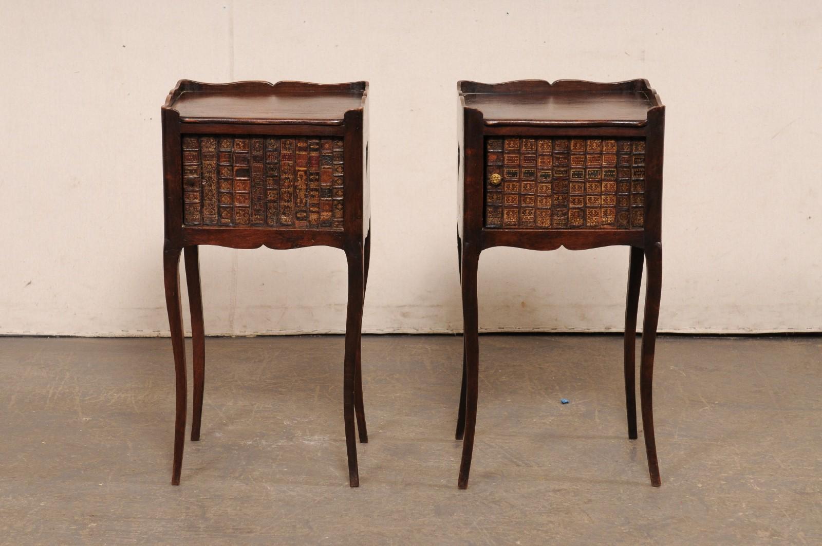 Coppia di cassettoni francesi con ante a tamburo, c.c. 1900 in vendita 4