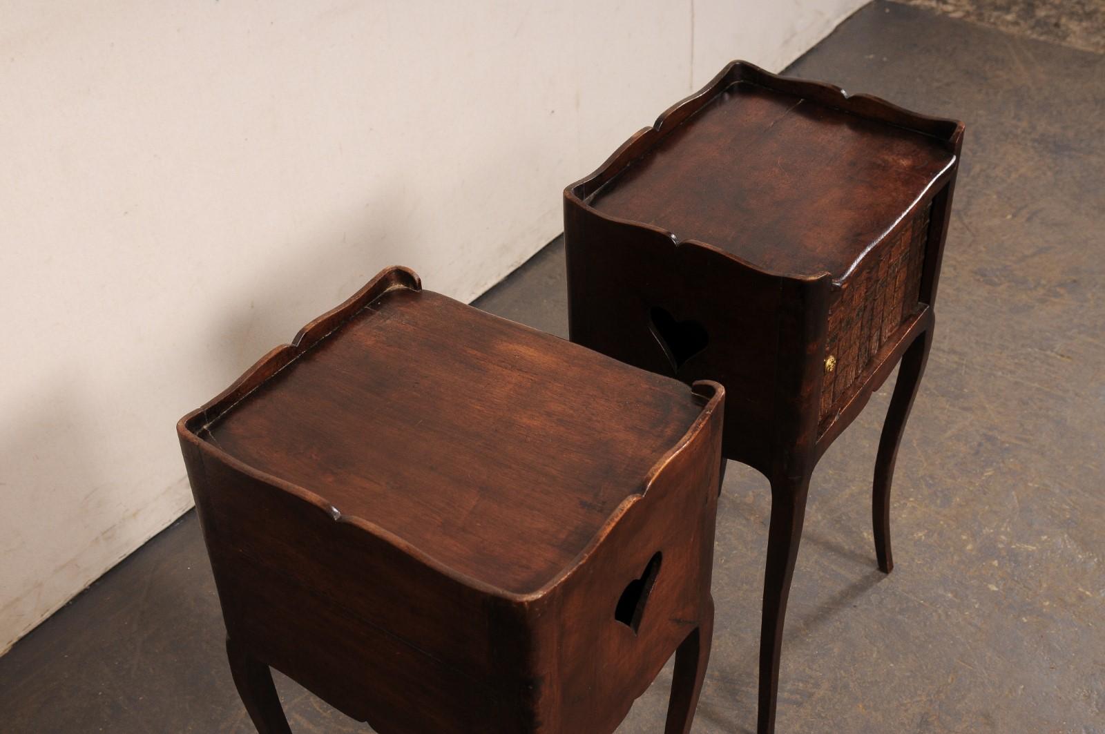 Legno Coppia di cassettoni francesi con ante a tamburo, c.c. 1900 in vendita