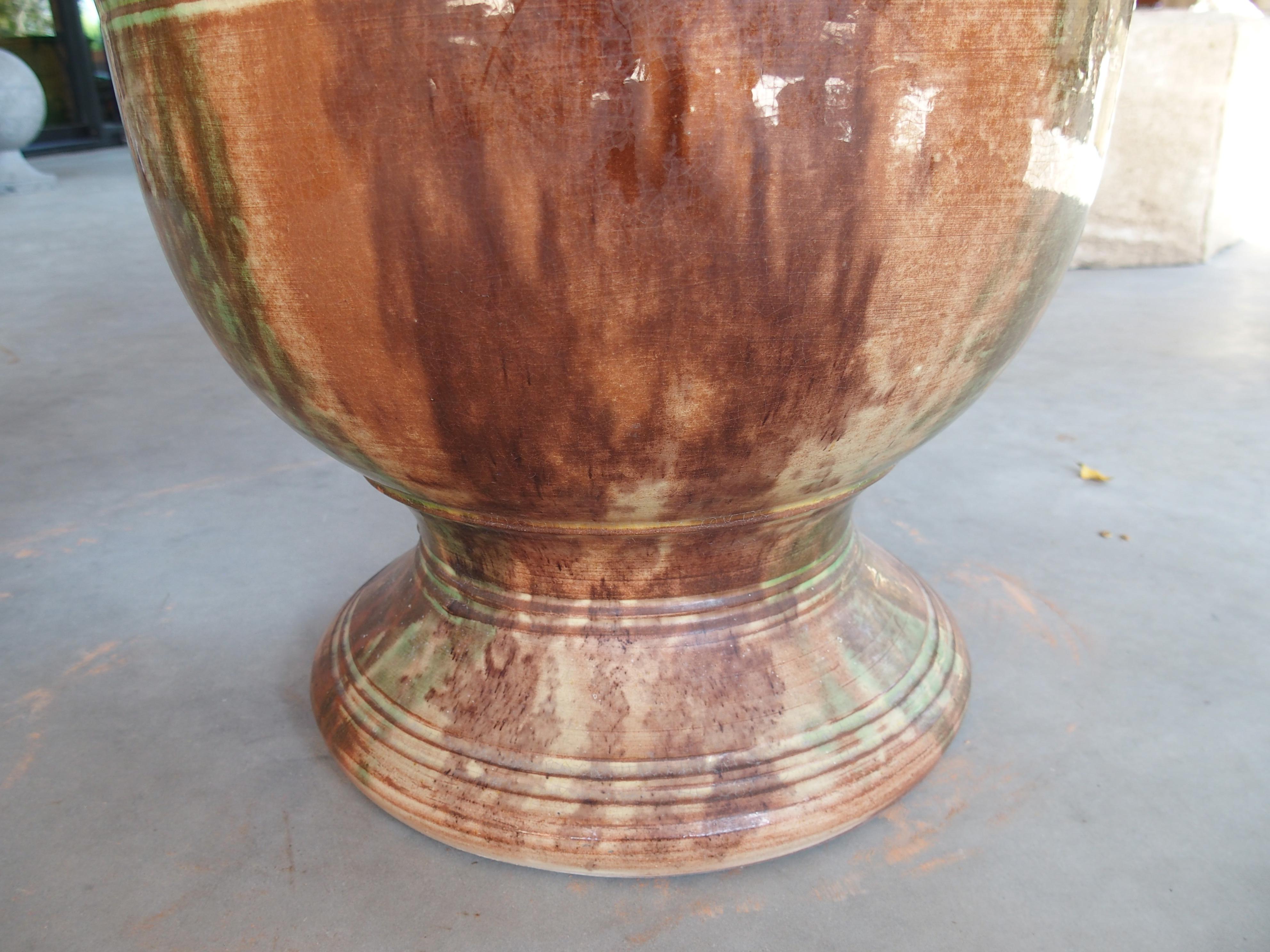 A Pair of French Flamme Glazed Anduze Pots by Boisset For Sale 9