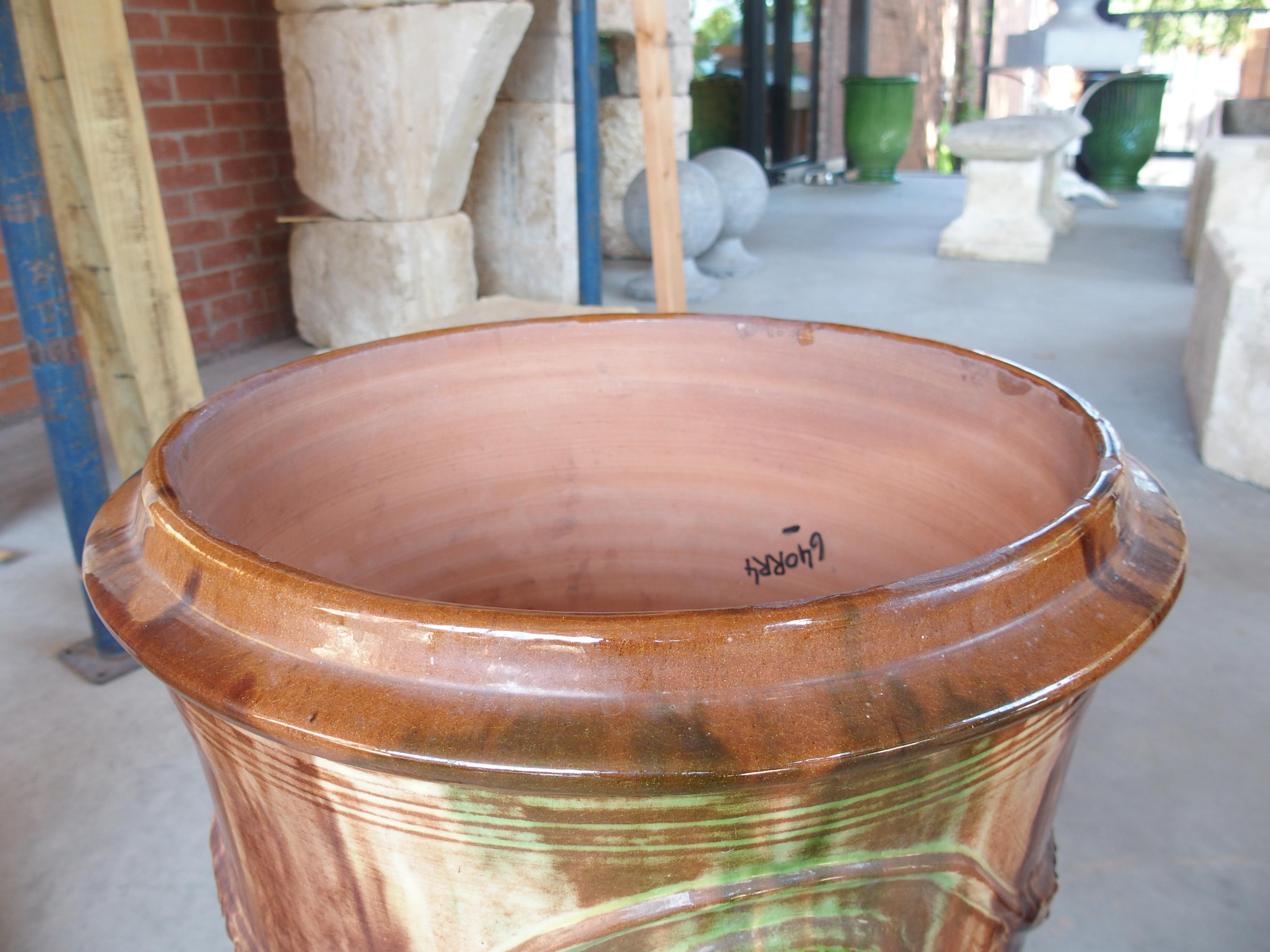 A Pair of French Flamme Glazed Anduze Pots by Boisset For Sale 12
