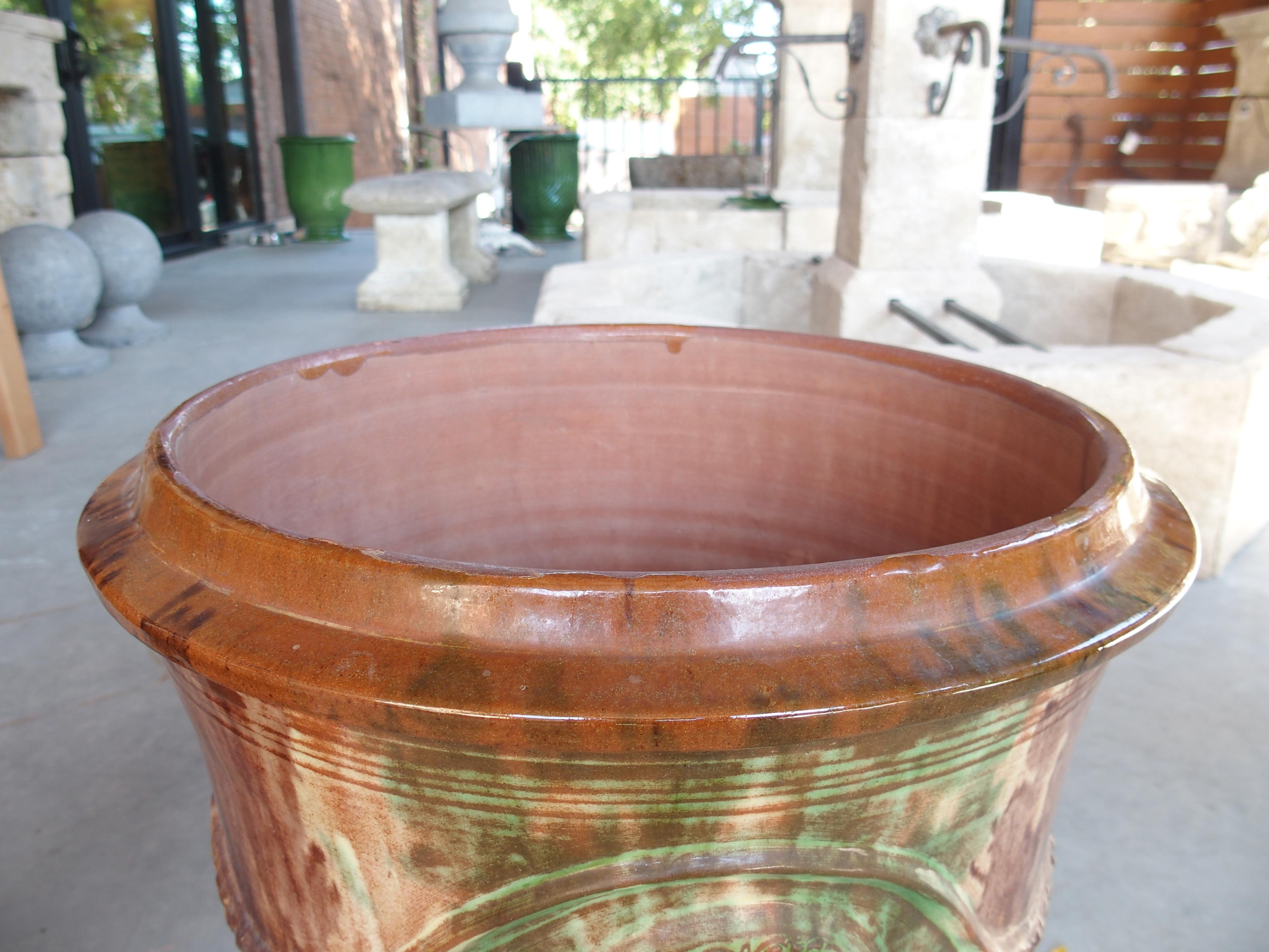 A Pair of French Flamme Glazed Anduze Pots by Boisset For Sale 13