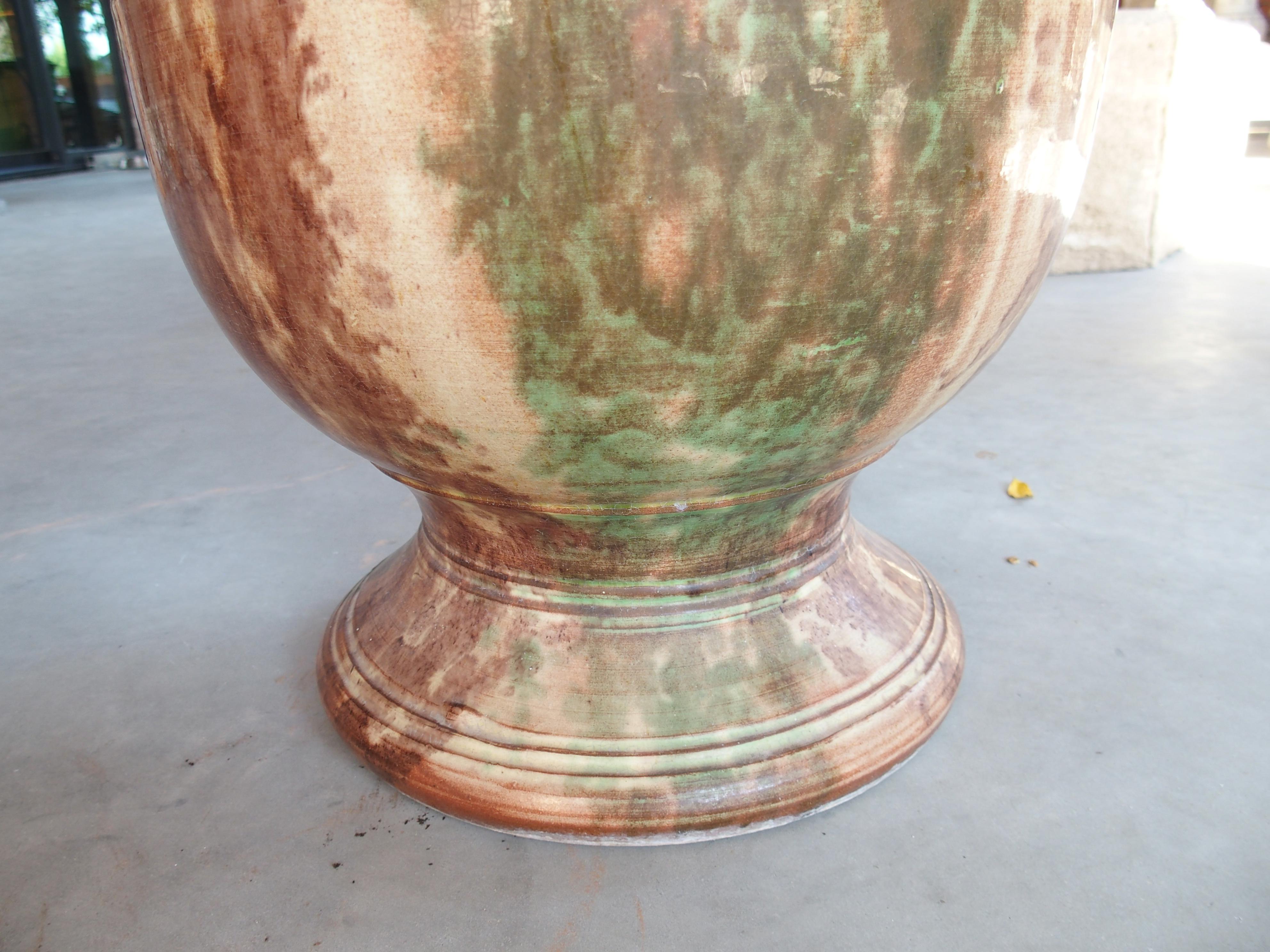 A Pair of French Flamme Glazed Anduze Pots by Boisset For Sale 3