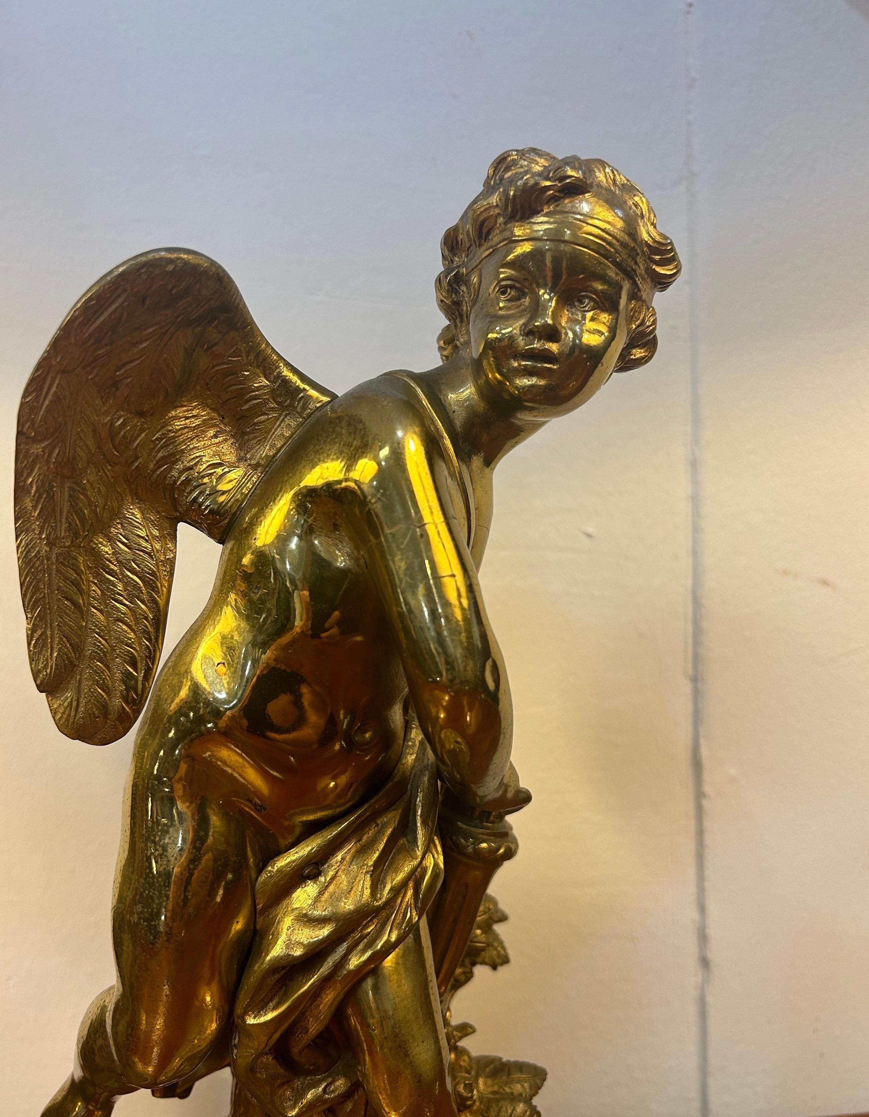 Paar französische vergoldete Bronzefiguren, signiert Etienne Maurice Falconett im Angebot 1