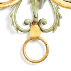 A Pair of French Gilt Wood and Metal Wall Lights