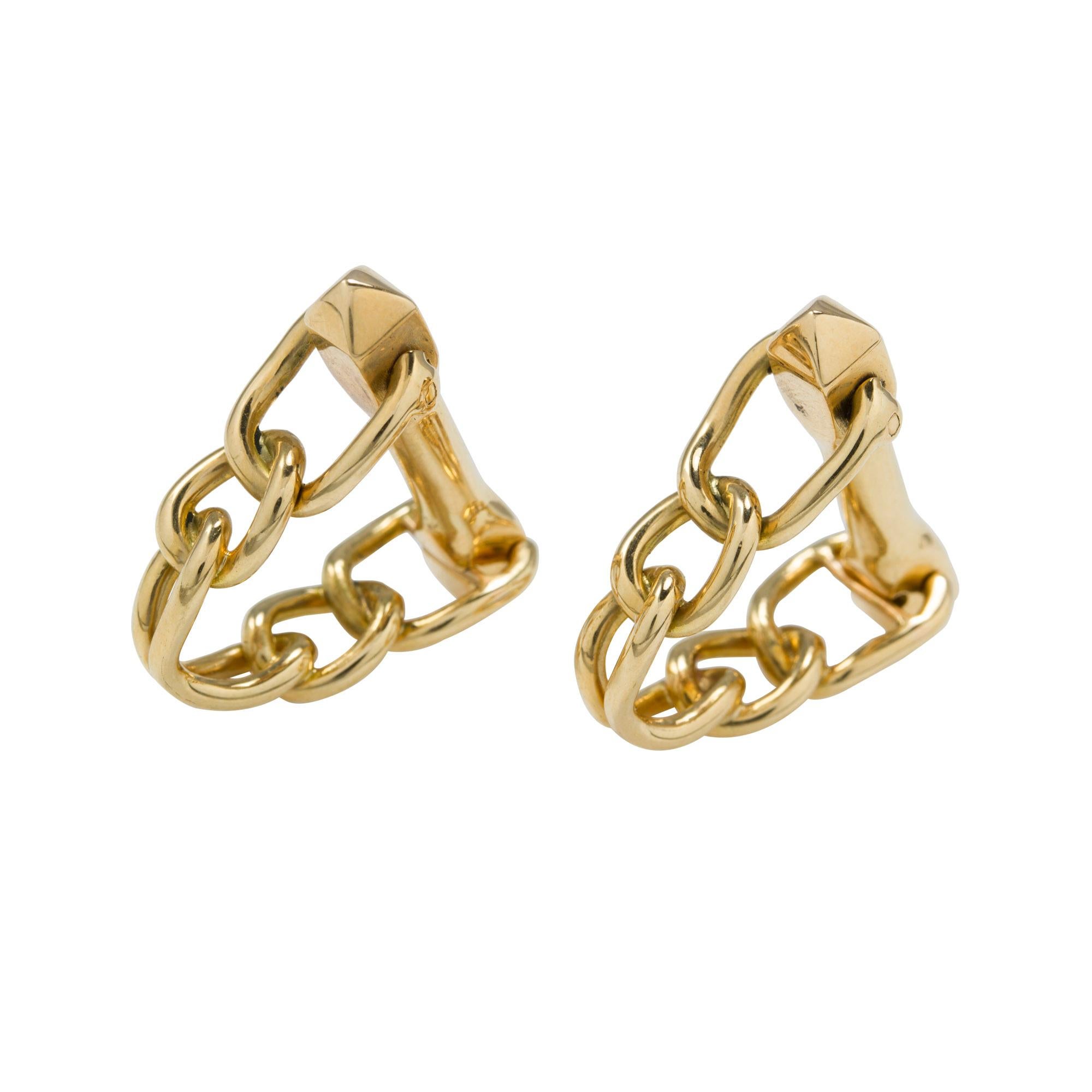 Women's or Men's Pair of French Gold Cufflinks