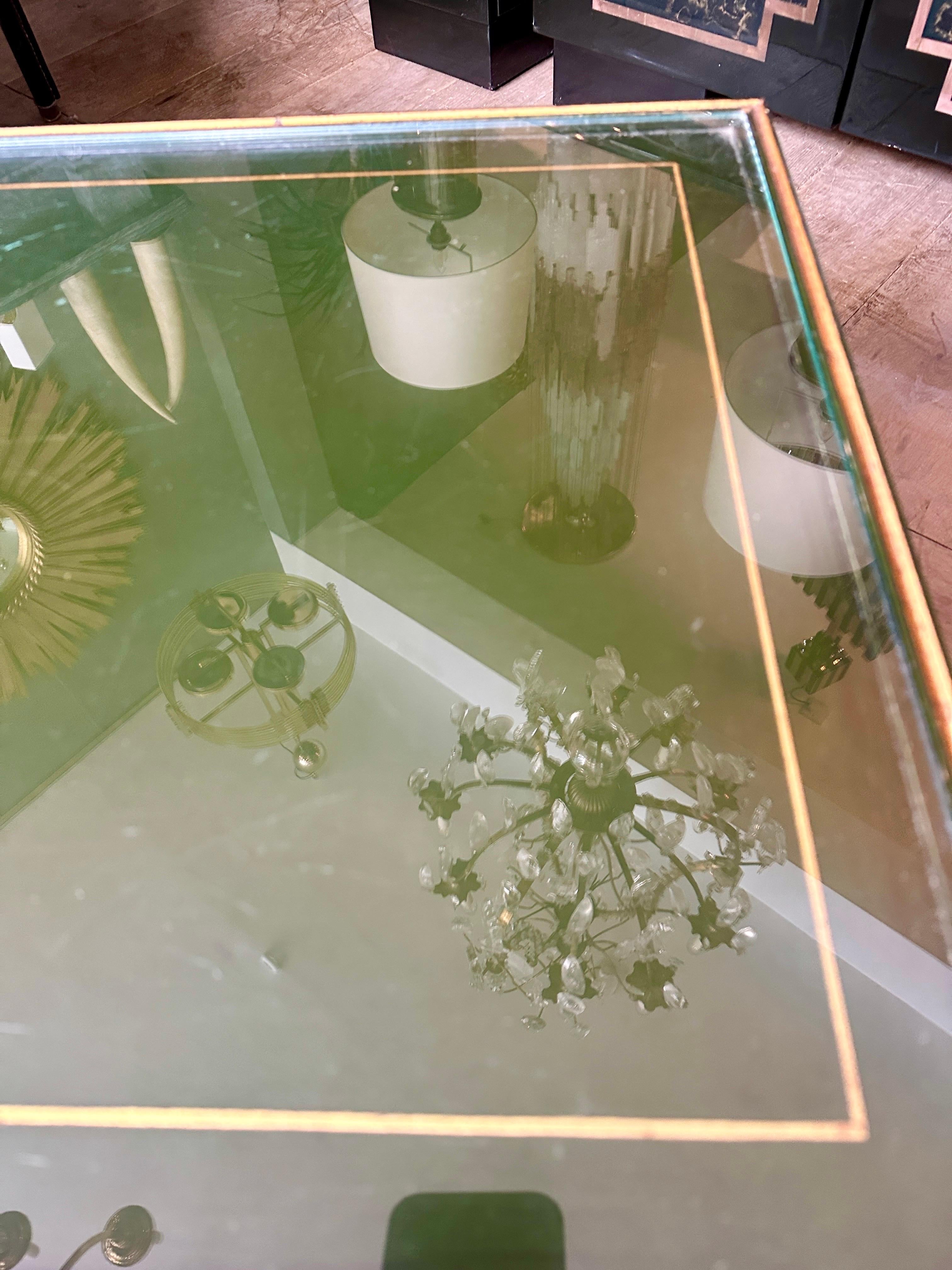 A Pair Of French Green And Gold Gilt Chinese Style Side Tables For Sale 1