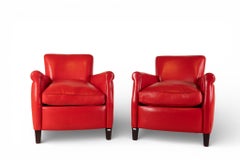 Ein Paar französische Ledersessel