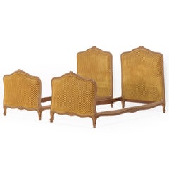 A Pair of French Louis XV Style Painted Twin Beds, C. 1940