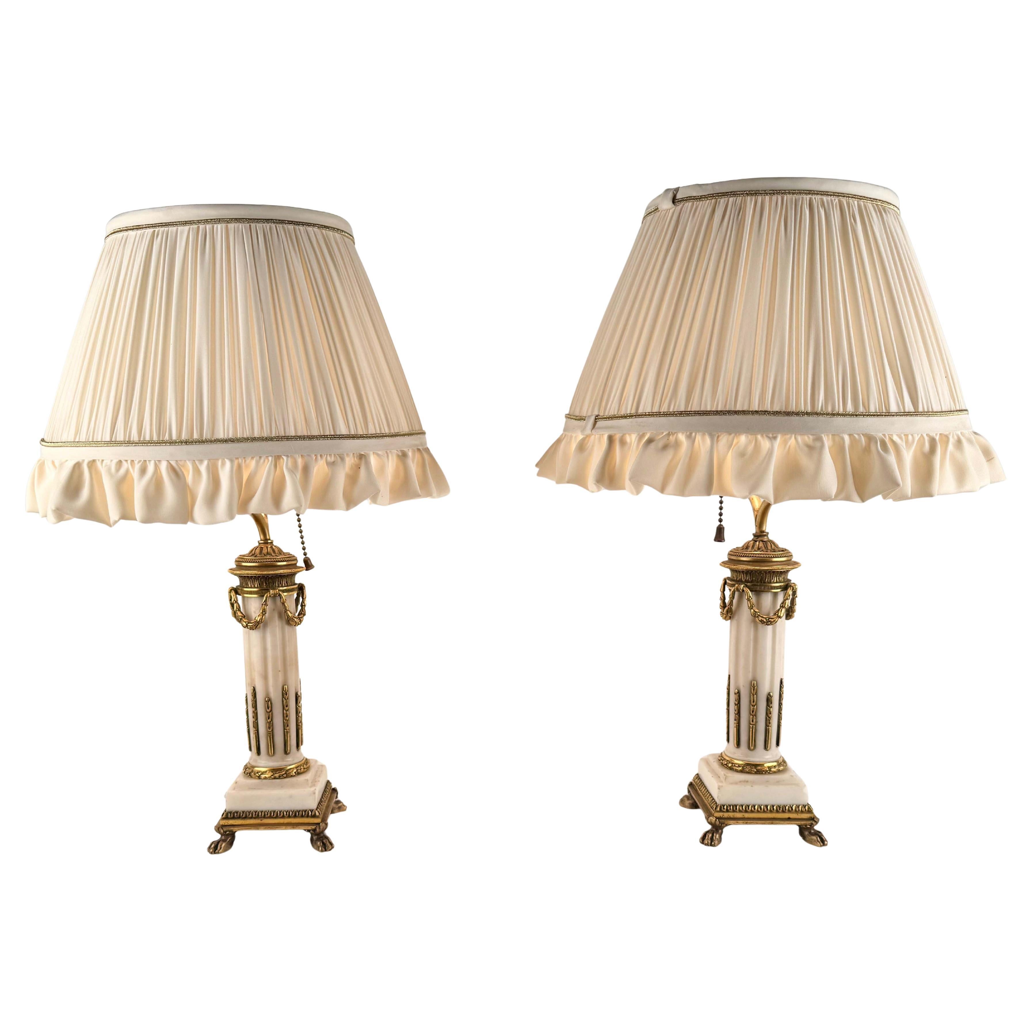 A Pair of French Louis XV1 Style Candlesticks