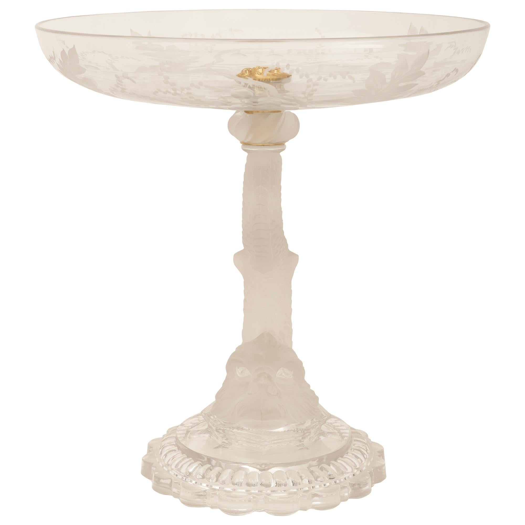 Un par de  Centros de mesa franceses Luis XVI de Cristal de Baccarat y Ormolu en Bueno estado para la venta en West Palm Beach, FL