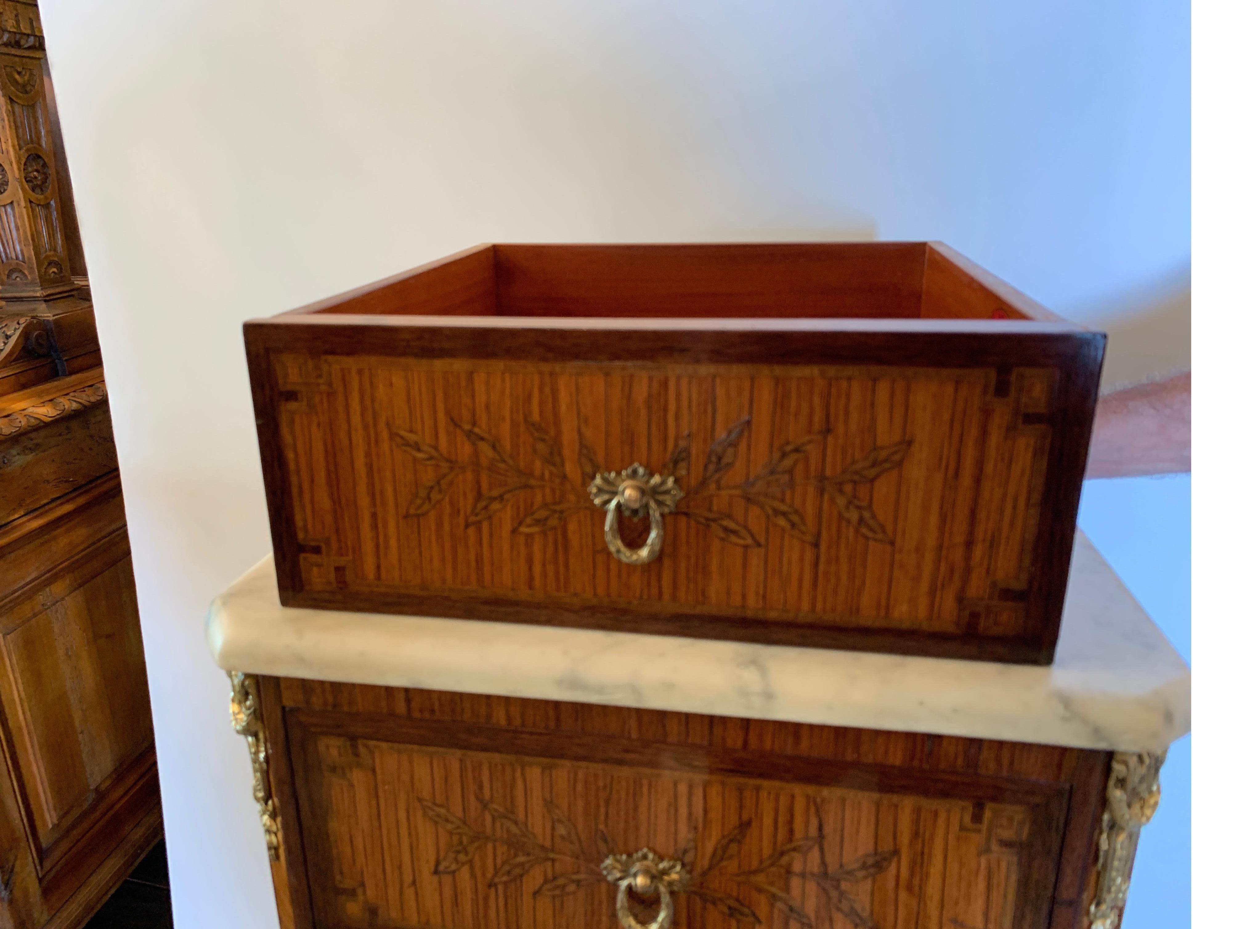 Pair of French Louis XVI Style Lingerie Chests 7