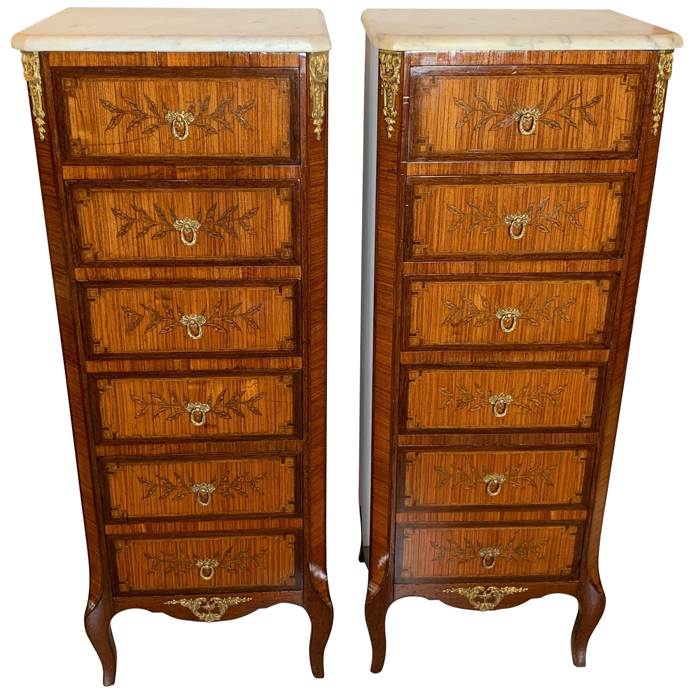 Pair of French Louis XVI Style Lingerie Chests