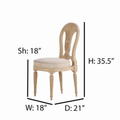 A Pair of French Louis XVI style painted side chairs