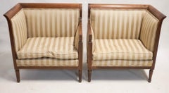 Coppia di sedie Art Deco francesi in mogano