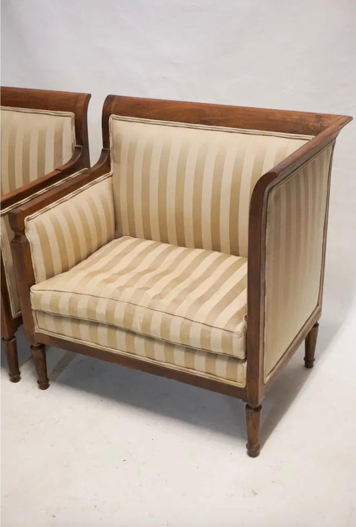 Art Déco Coppia di sedie Art Deco francesi in mogano in vendita