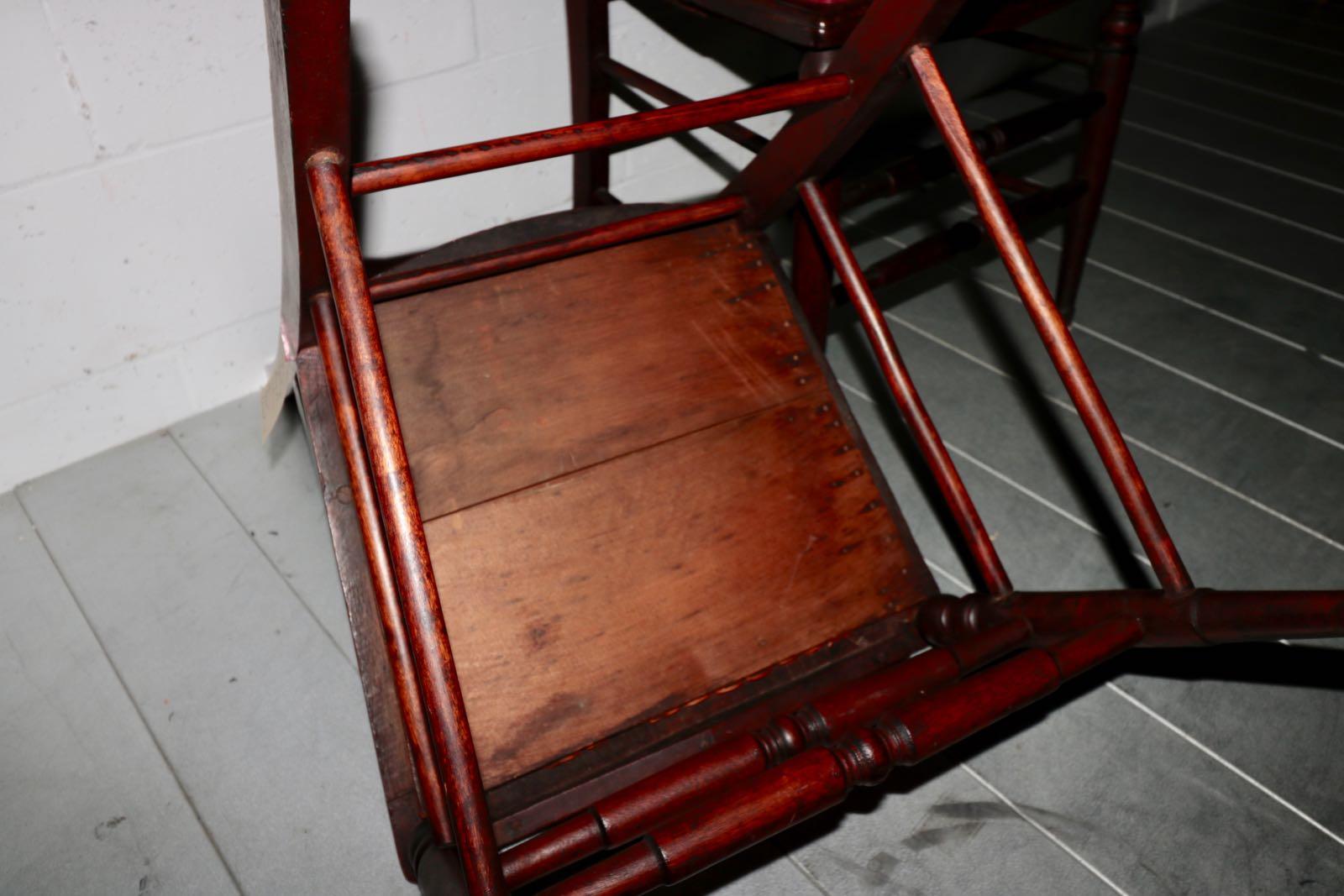 Pair of French Mahogany with Carved Scroll Work Crewel Flora Embroidered Chairs For Sale 2