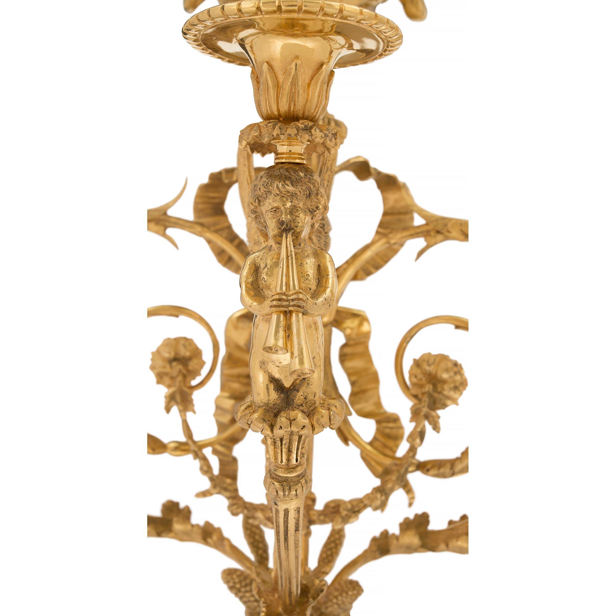 Pair of French Mid-19th Century Louis XVI Style Ormolu, Possibly by Henry Dasson 2