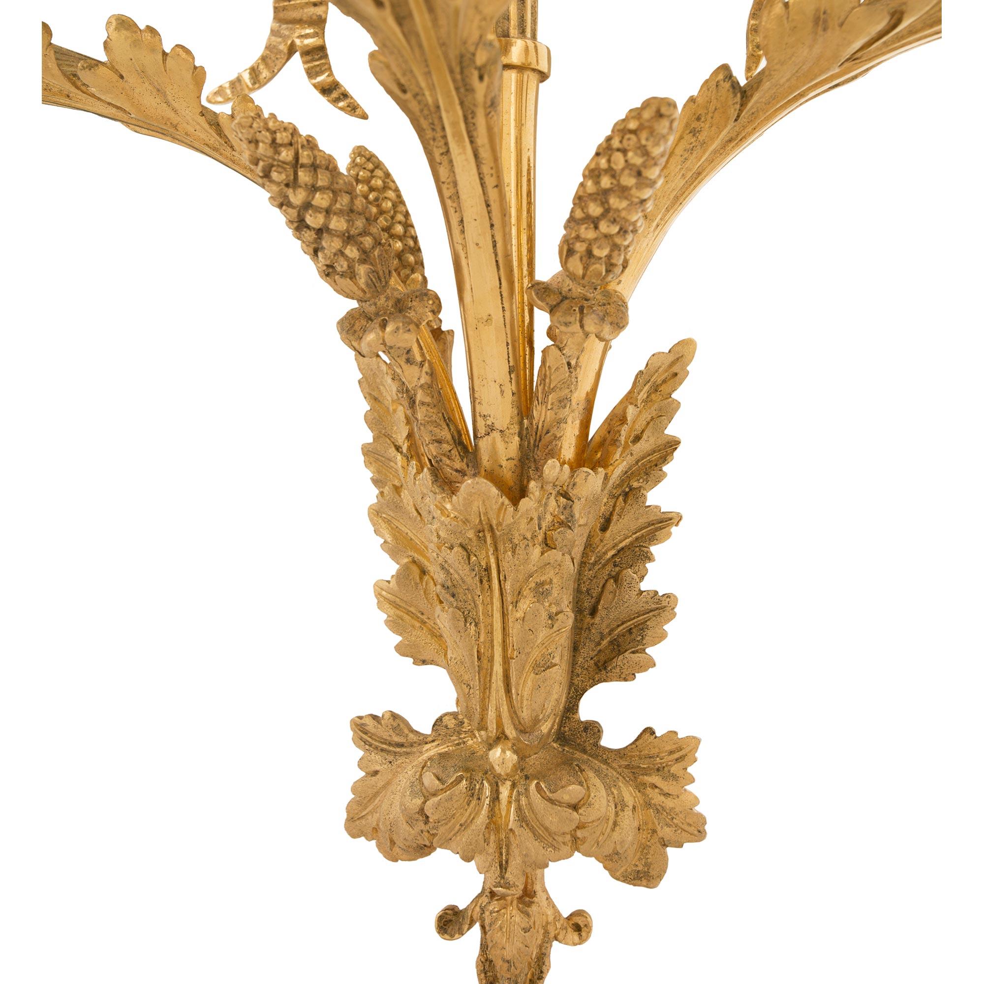 Pair of French Mid-19th Century Louis XVI Style Ormolu, Possibly by Henry Dasson 3