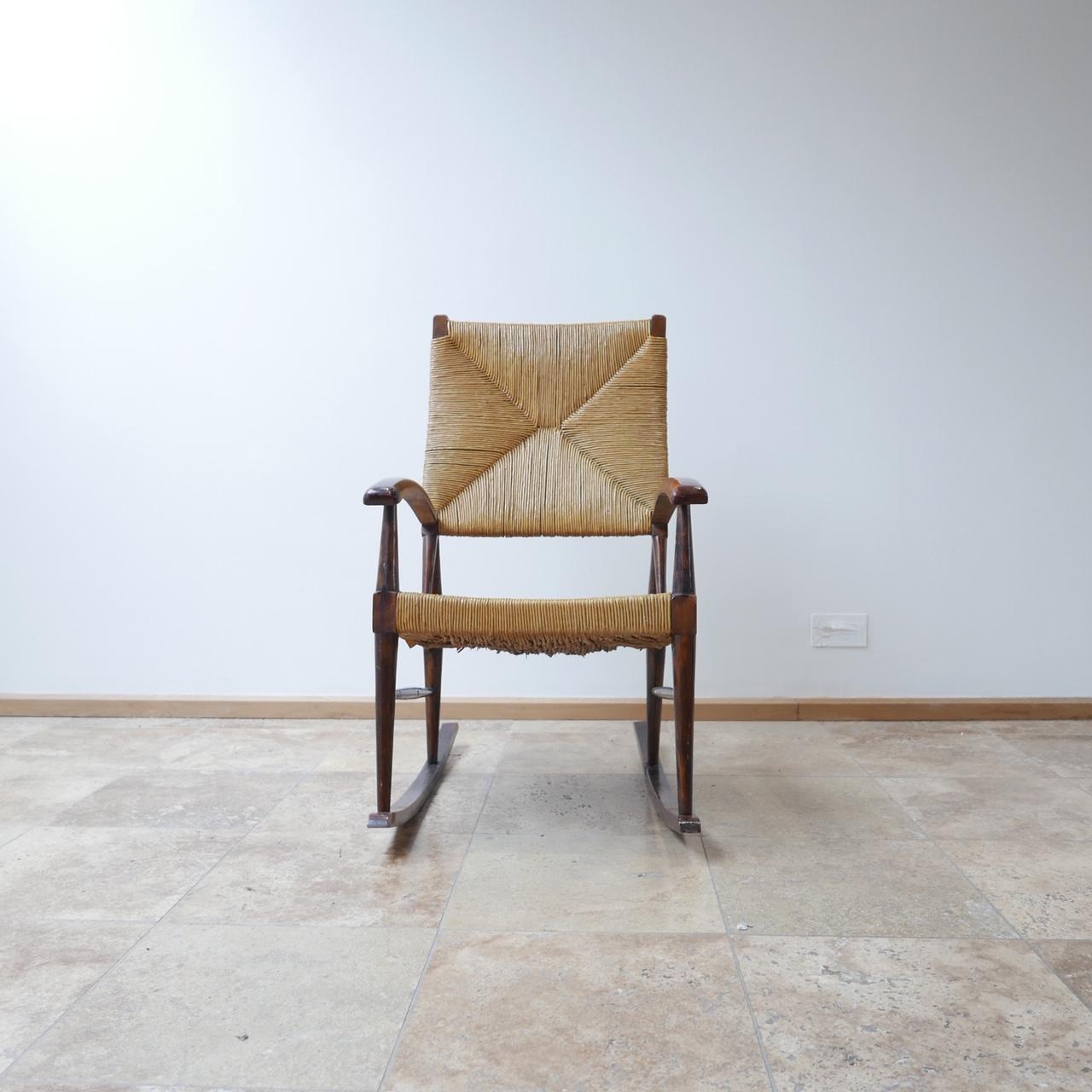 Pair of French Midcentury Rocking Armchairs 8