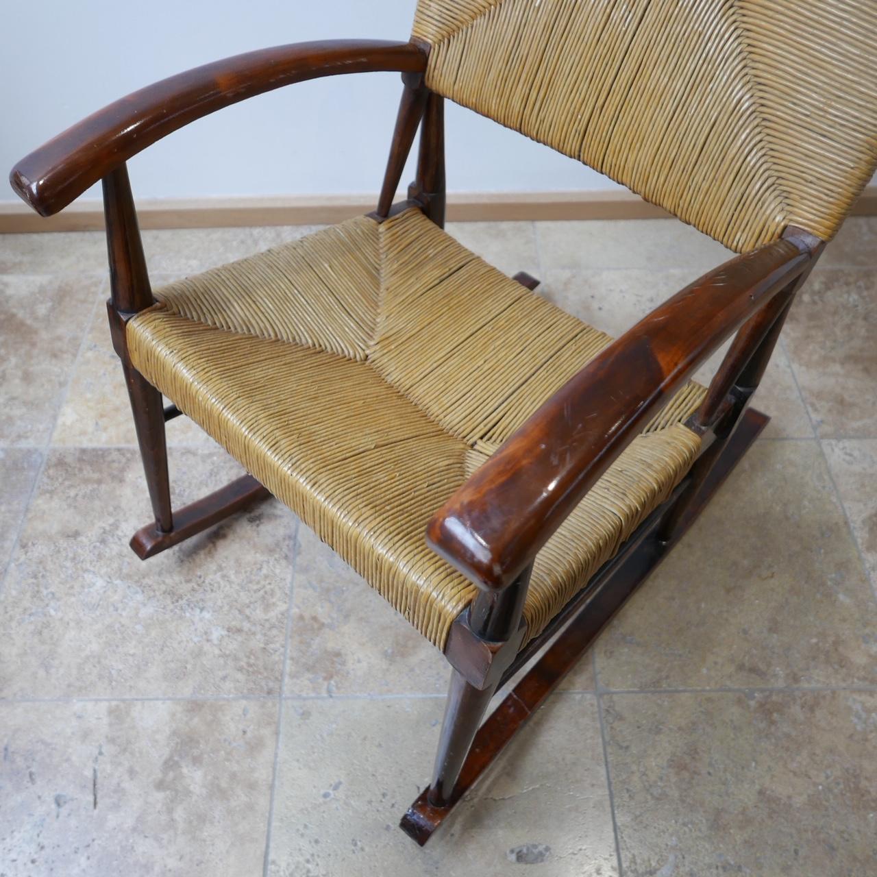 Pair of French Midcentury Rocking Armchairs 2