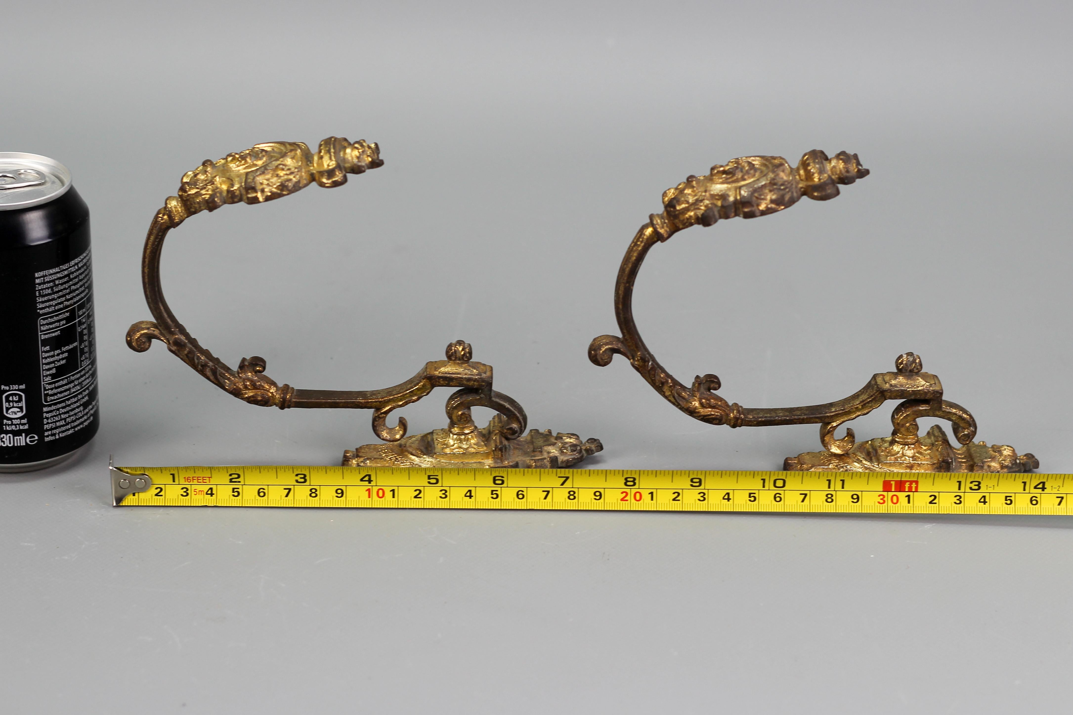 Pair of French Neoclassical Style Bronze Curtain Tiebacks or Curtain Holders 6